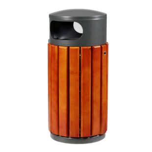 CORBEILLE BOIS/METAL BOIS 40L ROND