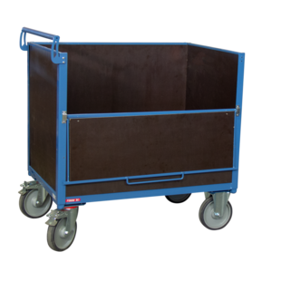 CHARIOT CONTENEUR HABILLAGE BOIS