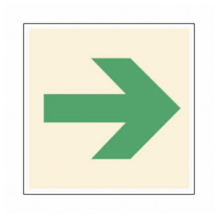 PANNEAU 200X200 PHOTOLUMINESCENT FLECHE