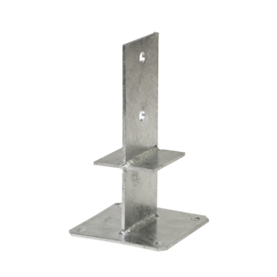 PIED DE POTEAU EN ÅME AVEC PLATINE PPS/DT