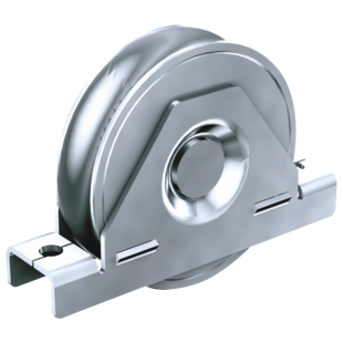 MONTURE A SUPPORT INTERIEUR OU EXTERIEUR AVEC GALET A GORGE RONDE