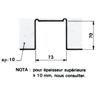 SERRURE BASSE POUR PORTE EN VERRE