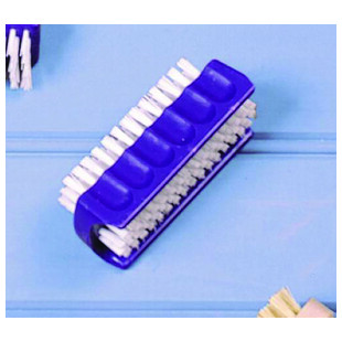 BROSSE A ONGLES PLASTIQUE COULEUR DOUBLE FACE