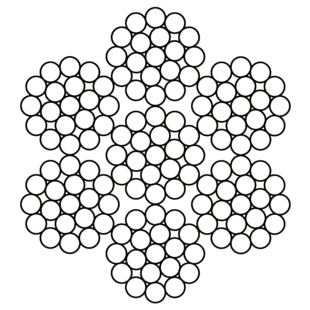 CABLE 7 TORONS DE 19 FILS (12 + 6 + 1)