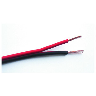 CABLE HI-FI 2 X 0,75 ROUGE & NOIR 500 M 1/2 TOURET