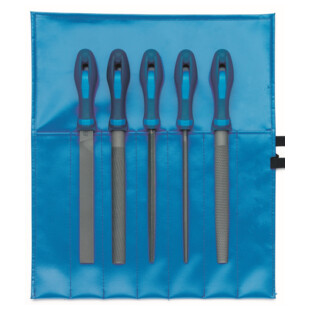 ASSORTIMENT DE 5 LIMES D'ATELIER EMMANCHEES