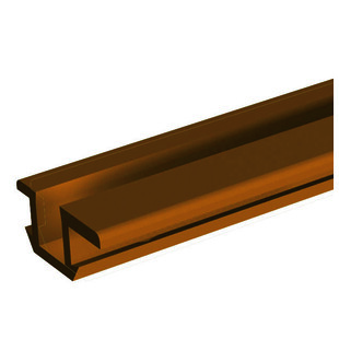 RAIL PVC MARRON - LONGUEUR 3 M - GUIDAGE HAUT ET BAS