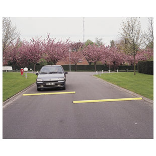 RALENTISSEUR 2M EN TOLE ACIER JAUNE 6MM