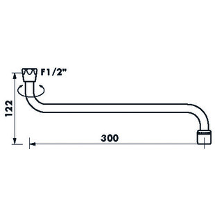 BEC UNIVERSEL HORIZONTAL F1/2" L300
