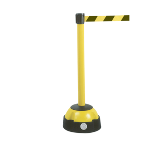 POTEAU ALUMINIUM A SANGLE ETIRABLE SUR SOCLE BALISE