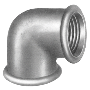 COUDE 90° PETIT RAYON FEMELLE - FEMELLE N°90 GALVANISEE