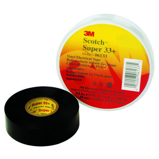 RUBAN ADHESIF SIMPLE FACE VINYLE 3M SCOTCH 33+ NOIR