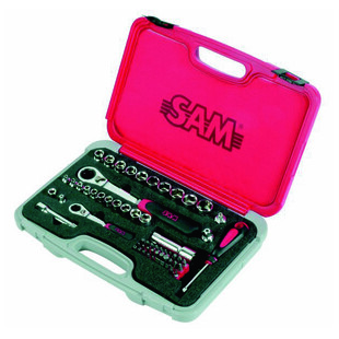 COFFRET CLIQUETS ET DOUILLES TRAVERSANTES 61 OUTILS