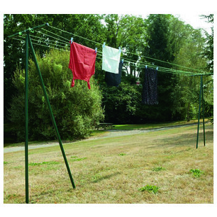 ETENDOIR A LINGE PLASTIFIE VERT H 2M