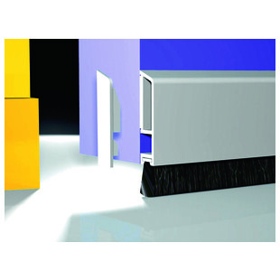 BAS DE PORTE L'IDEAL PDS-B-ZK 1M PVC + BROSSE ADHESIF BLANC