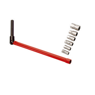 CLE ECROU ROBINET + 7 EMBOUTS + MACHOIRE