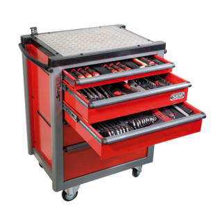 COMPOSITION 135 OUTILS EN MODULES AVEC SERVANTE 5 TIROIRS CPP-135SV