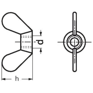ECROU A OREILLES NYLON 6.6