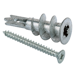 CHEVILLE METALLIQUE GKM-S AVEC VIS A TETE BOMBEE