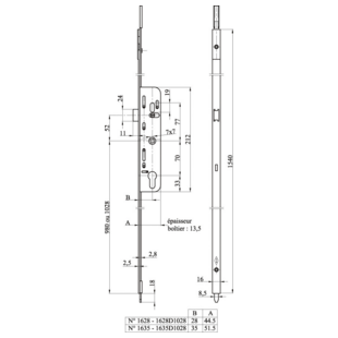 CREMONE A CYLINDRE EUROPEEN VERROUILLAGE TRINGLES