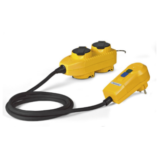 ADAPTATEUR - 2M H07RN-F 3G1,5 FICHE 30MA-POWERBLOCK 4PRISES/CLAPET