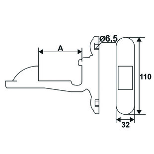 ARRET COMPOSITE AUTOMATIQUE AVEC VISSERIE DE FIXATION
