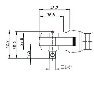 CLE A ROCHET PNEUMATIQUE 1/2'' W2620