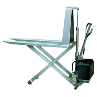 TRANSPALETTE ELECTRIQUE HAUTE LEVEE INOX HS E