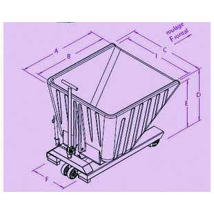 BENNE BASCULANTE EN POLYETHYLENE