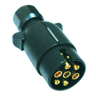 FICHE NORMALISEE 12V - 7 PLOTS PLASTIQUE MONTEE