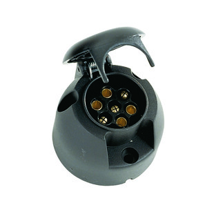 SOCLE NORMALISE 12V - 7 PLOTS PLASTIQUE MONTE