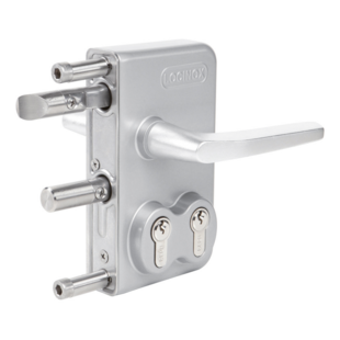 SERRURE POUR PORTAIL BATTANT AVEC DOUBLE CYLINDRE