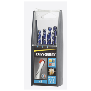 FORET A QUEUE CYLINDRIQUE MULTI-MATERIAUX (COFFRET 8)