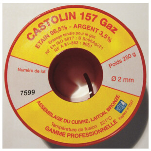 BRASURE TENDRE 157 GAZ 2MM (BOB. 250G)