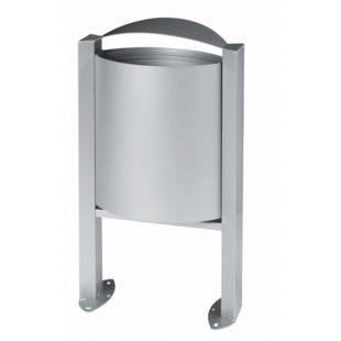 CORBEILLE METAL ARKEA GRIS METAL 40 L