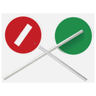 PANNEAU MOBILE 2 FACES K10 RETROREFLECHISSANT DIAM  320 MM