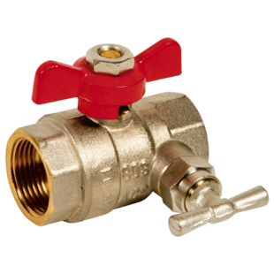 VANNE A SPHERE ACS FEMELLE - FEMELLE A PURGE MANETTE PAPILLON - SERIE BATIMENT