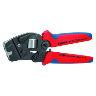 PINCE A SERTIR AUTO-AJUSTABLE POUR EMBOUTS DE CABLE INTRODUCTION FRONTALE 190 MM