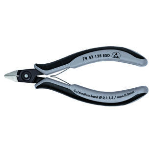 PINCE COUPANTE DE COTE DE PRECISION POUR L'ELECTRONIQUE 125 MM ESD