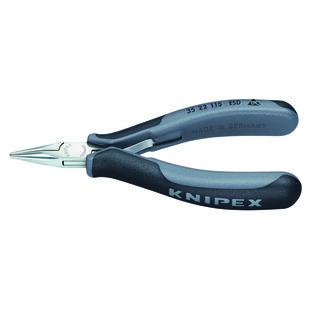 PINCE DE PREHENSION POUR L'ELECTRONIQUE BECS DEMI-RONDS 115 MM ESD