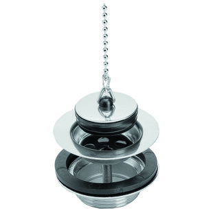 BONDE DE LAVABO A BOUCHON CHAINETTE LAITON L2260