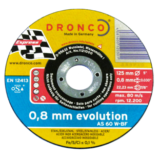 DISQUE 125X0,8 PLAT AS60W INOX EVOLUTION