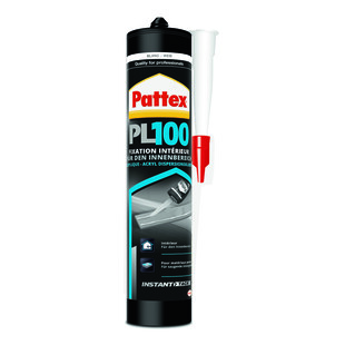 PATTEX MASTIC COLLE ACRYLIQUE PL100 HIGH TACK BLANC 380 GR