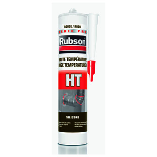 RUBSON MASTIC SILCIONE ACETIQUE HT HAUTE TEMPERATURE ROUGE 300 ML