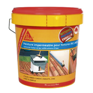 REVETEMENT SIKAGARD PROTECTION TOITURE INCLINEE GRIS 4 L