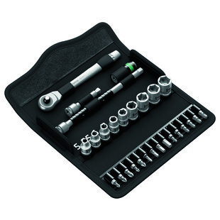 JEU DE CLIQUET ZYKLOP METAL PUSCH 1/4'' 8100 SA 7 (28 PIECES)