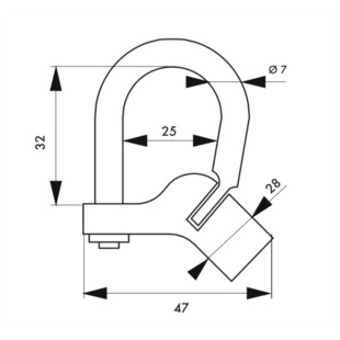 CADENAS D'ARTILLERIE A TALON COUDE