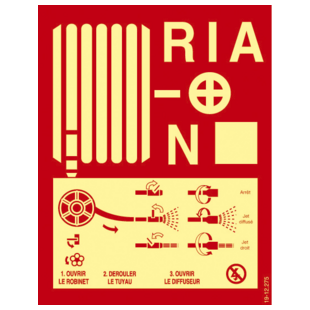 PLAQUE SYMBOLE ET EMPLOI RIA 150X200 PHOTOLUMINESCENT