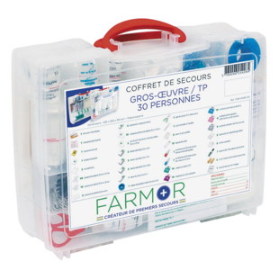 COFFRET DE SECOURS GROS OEUVRE/TP 30 PERSONNES