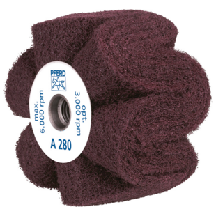 ROUE NON TISSE AVEC FILETAGE M14 PNG POLINOX